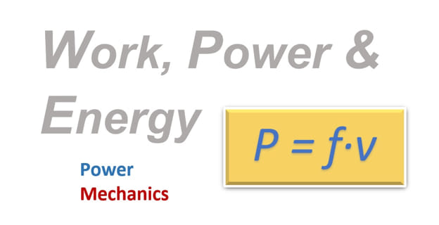 Work Power and Energy