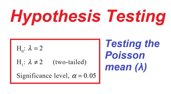 Hypothesis Testing of Poisson Mean