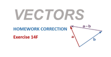 Vectors - Homework Correction